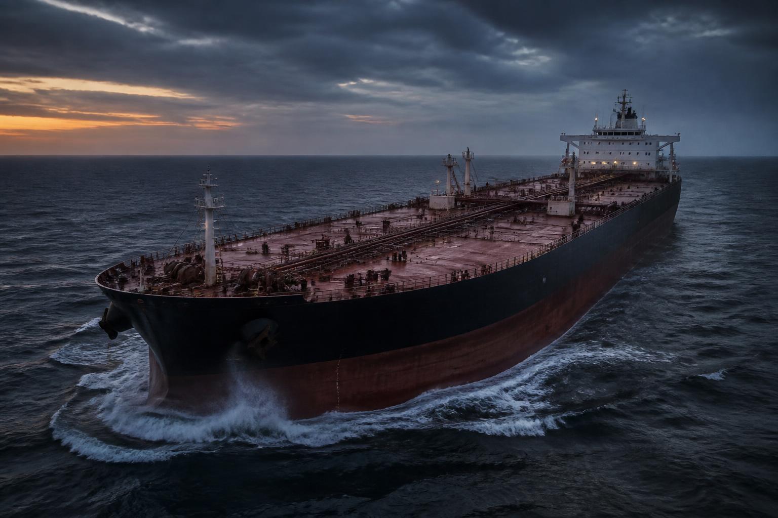 Product tanker at sea
